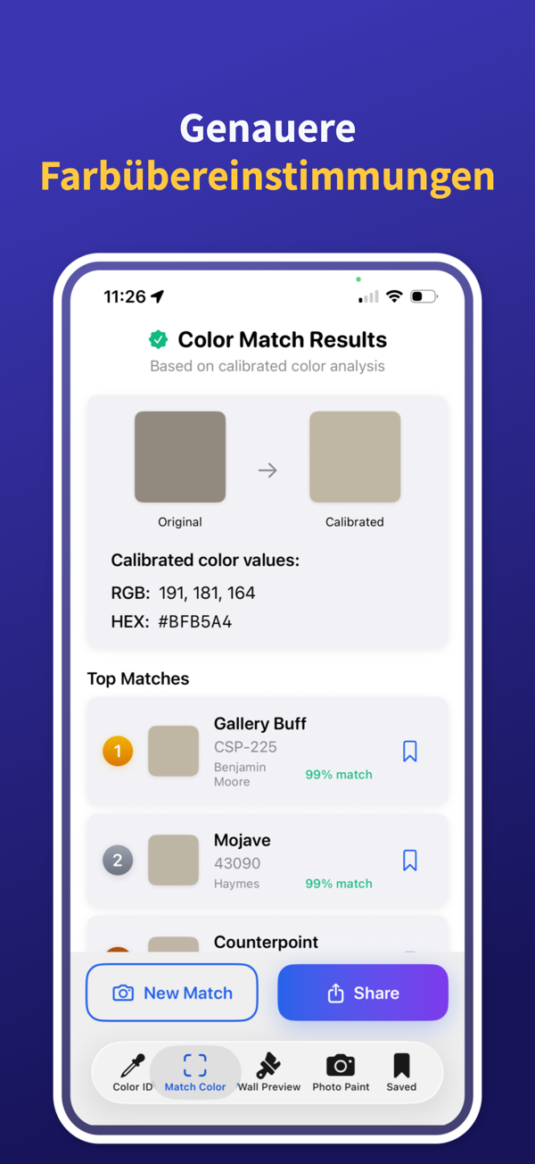 Paint Color Match & Preview additional feature view