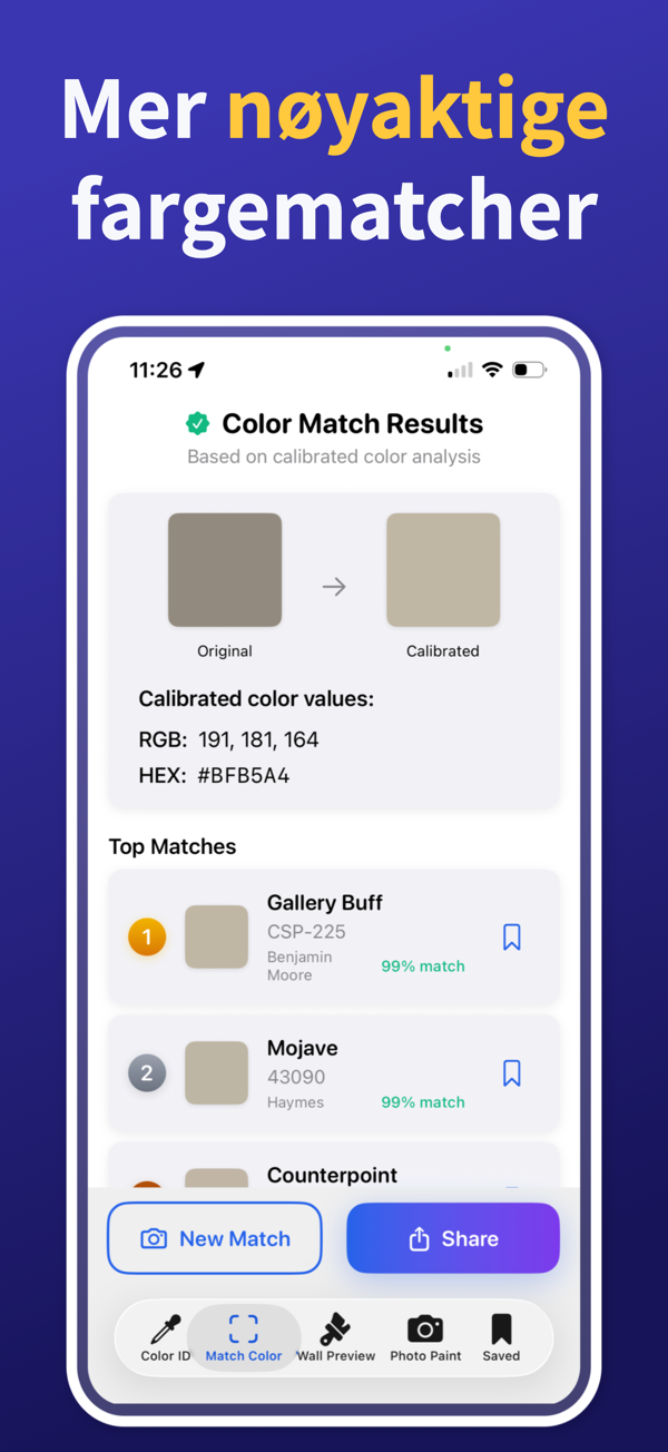 Paint Color Match & Preview additional feature view