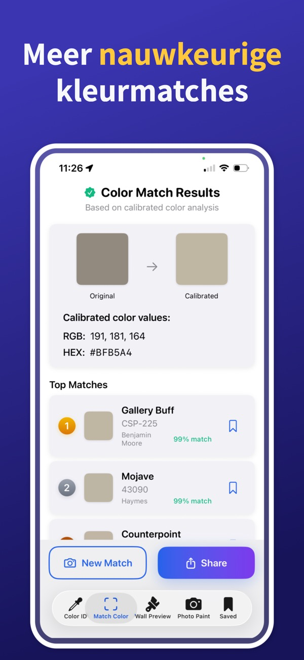 Paint Color Match & Preview additional feature view