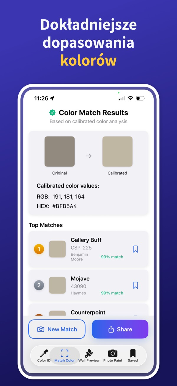 Paint Color Match & Preview additional feature view