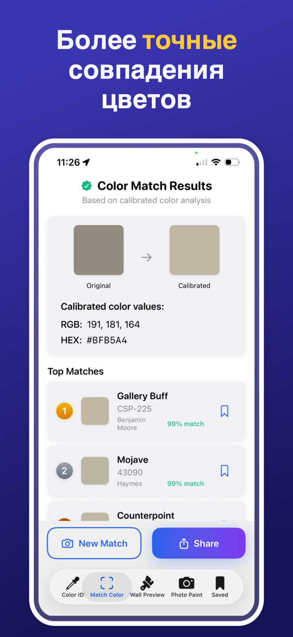 Paint Color Match & Preview additional feature view