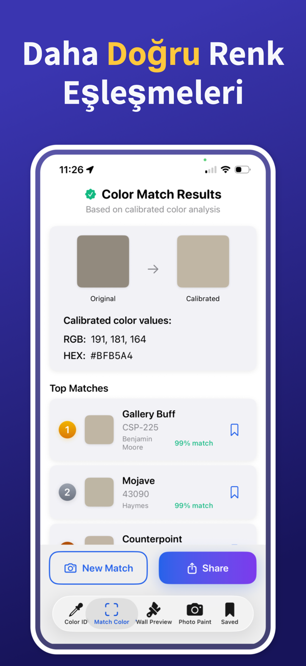 Paint Color Match & Preview additional feature view