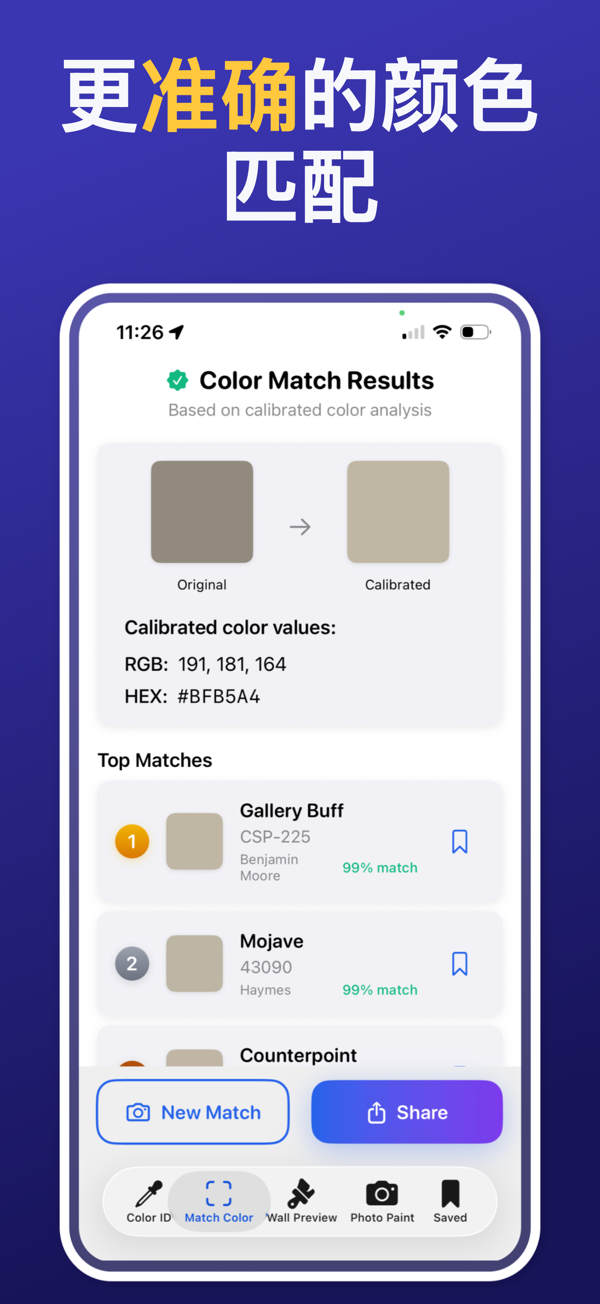 Paint Color Match & Preview additional feature view